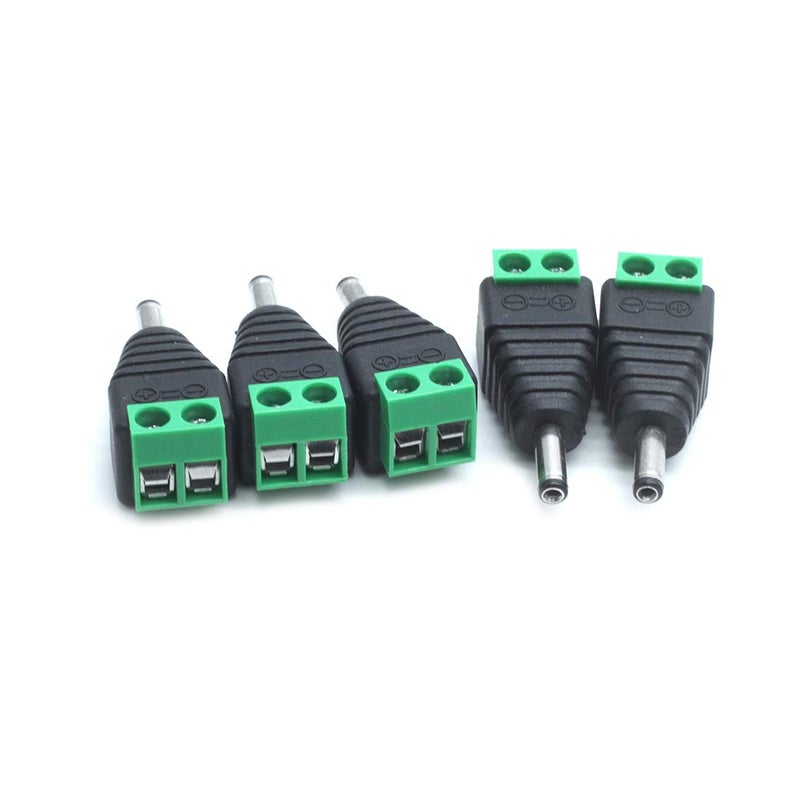 Sscon 10pcs Male DC Power Connector 3.5mm x 1.35mm Cable Jack Adapter Connector Plug for Security Camera Green - Image 4